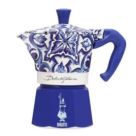Bialetti 5345 Moka Express Dolce&Gabbana Blu на 3 чашки Гейзерная кофеварка, фото 