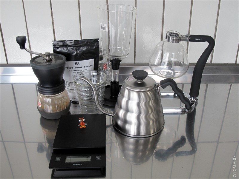 Приготовление кофе в сифоне (габете)