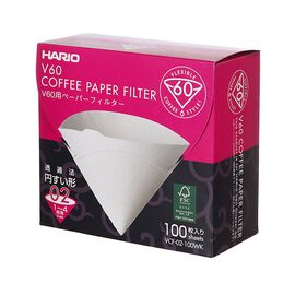 Hario VCF-02-100WK Бумажные фильтры V60 02 белёные в коробке 100 шт, фото 