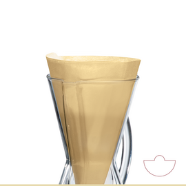 Chemex FP-2N Фильтры натуральные для кофеварок на 1-3 чашки 100 шт, фото 