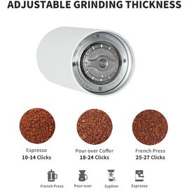 Timemore Chestnut C2 Max Кофемолка ручная белая, фото , изображение 2