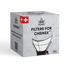 Konig Бумажные фильтры для Кемекса 100 шт белые, фото 