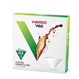 Hario V60 02 Бумажные фильтры белые 40 шт., фото 