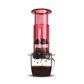 Aerobie AeroPress Clear Кофеварка ручная красная, фото 