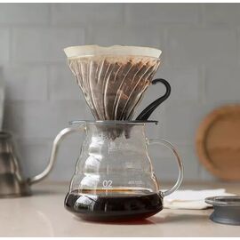 Hario VDGN-03-B V60 Пуровер из стекла черный, фото , изображение 2