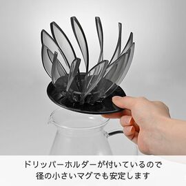 Hario V60 Suiren 02 Пластиковый пуровер прозрачный чёрный, фото , изображение 5