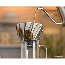 Hario V60 Suiren 02 Пластиковый пуровер прозрачный чёрный, фото , изображение 2