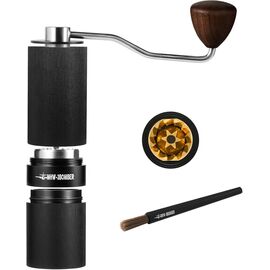 MHW-3BOMBER Race M1 Titanium Кофемолка ручная черная ручка из ореха, фото , изображение 3