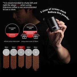 MHW-3BOMBER R3 Кофемолка ручная серебро ручкой из ореха, фото , изображение 4