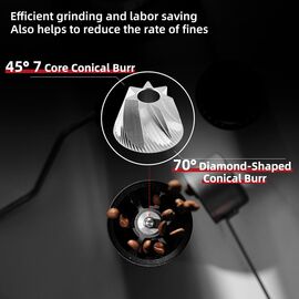 MHW-3BOMBER R3 Кофемолка ручная серебро ручкой из ореха, фото , изображение 6