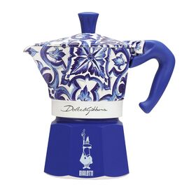 Bialetti 5345 Moka Express Dolce&Gabbana Blu на 3 чашки Гейзерная кофеварка, фото 