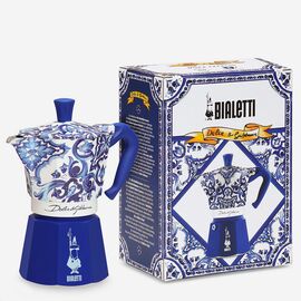 Bialetti 5346 Moka Express Dolce&Gabbana Blu Mediterraneo на 6 чашек Гейзерная кофеварка, фото , изображение 2