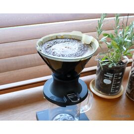 Hario MUSD-02-B Mugen x Switch Имерсионный пуровер пластиковый 02 чёрный, фото , изображение 4