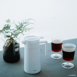 Hario CHP-600-W Сервер-термос стальной с керамическим покрытием 600 мл белый, фото , изображение 4