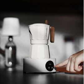 MHW-3BOMBER RC7080W-OS Мини-плитка для гейзерной кофеварки белая, фото , изображение 3