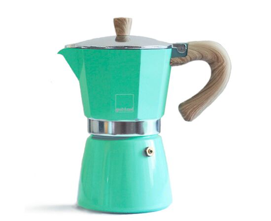 Gnali&Zani Venezia Гейзерная кофеварка на 6 чашек ярко-зелёная, фото 