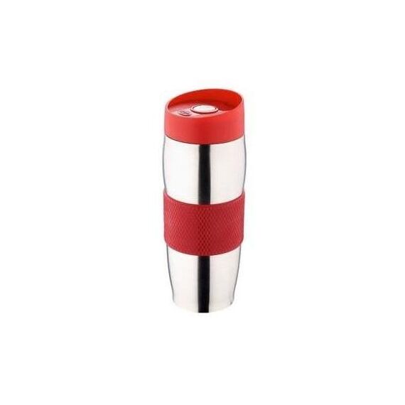 Красная дорожная термокружка Bergner Vacuum Travel Mug
