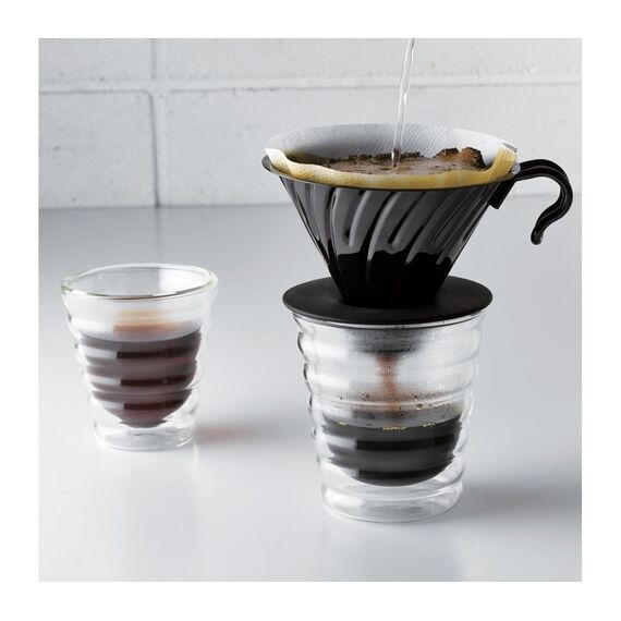 Hario VCG-10 V60 Coffee Glass Бокал с двойными стенками 300 мл, фото , изображение 3 Hario VCG-10 V60 Coffee Glass Бокал с двойными стенками 300 мл, фото , изображение 3