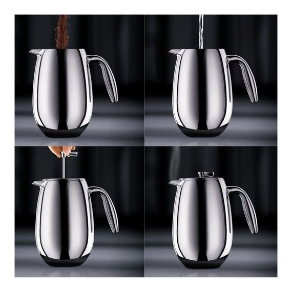 Bodum 1308-57 Columbia Френч-пресс 1 л стальной матовый, фото , изображение 3