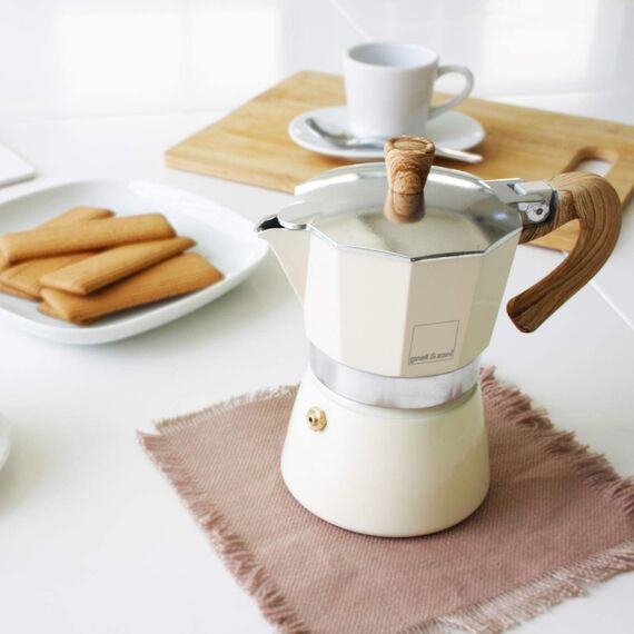 Gnali&Zani Venezia Гейзерная кофеварка на 6 чашек кремовая, фото , изображение 3 Gnali&Zani Venezia Гейзерная кофеварка на 6 чашек кремовая, фото , изображение 3