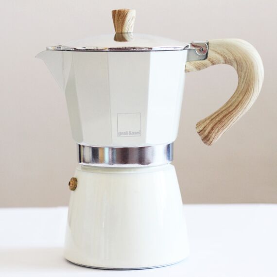 Gnali&Zani Venezia Гейзерная кофеварка на 6 чашек кремовая, фото  Gnali&Zani Venezia Гейзерная кофеварка на 6 чашек кремовая, фото