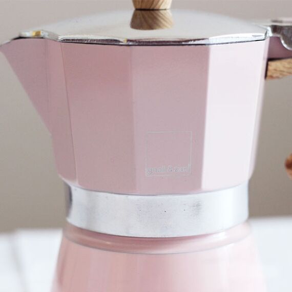 Gnali&Zani Venezia Гейзерная кофеварка на 3 чашки розовая, фото , изображение 4