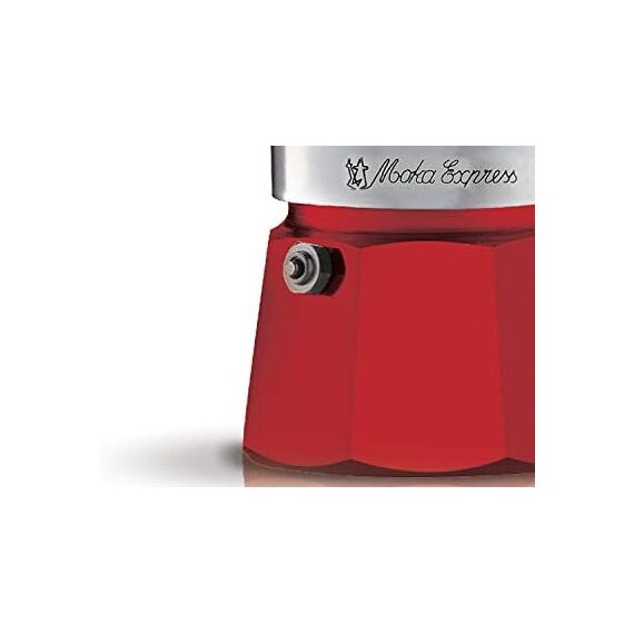 Bialetti 4942 Moka Express на 3 чашки красная Гейзерная кофеварка, фото , изображение 2