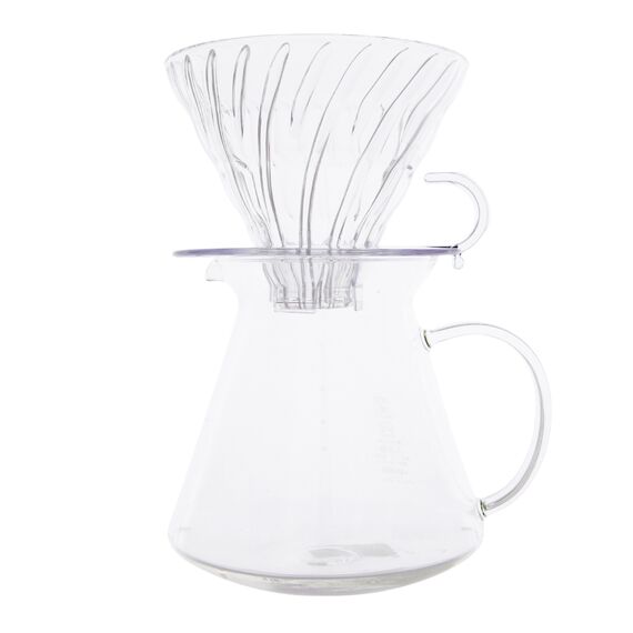 Hario S-VGBK-02-T Набор V60 с прозрачной стеклянной воронкой 02, фото , изображение 2