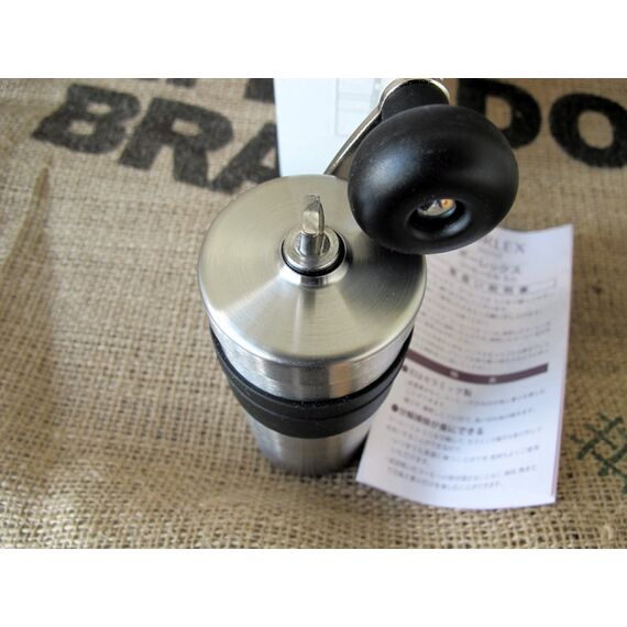 Ручная кофемолка из нержавеющей стали Porlex Mini JP-20 вид сверху