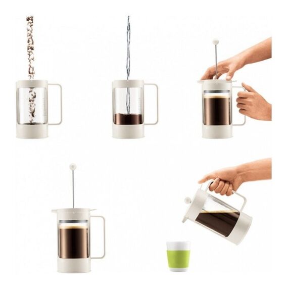 Bodum 11376-913 Bean Френч-пресс 1 л белый, фото , изображение 8