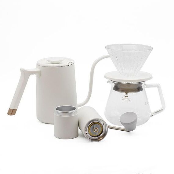 Timemore C2 Pour Over Set Fish Youth Kettle набор для заваривания кофе белый, фото 