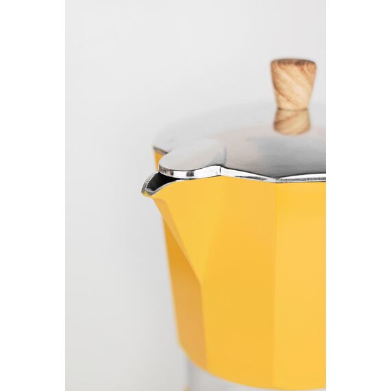 Gnali&Zani Venezia Гейзерная кофеварка на 9 чашек жёлтая, фото , изображение 3