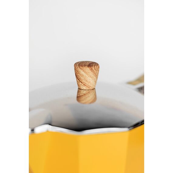 Gnali&Zani Venezia Гейзерная кофеварка на 9 чашек жёлтая, фото , изображение 4