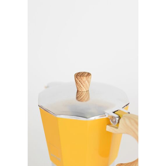 Gnali&Zani Venezia Гейзерная кофеварка на 6 чашек жёлтая, фото , изображение 2