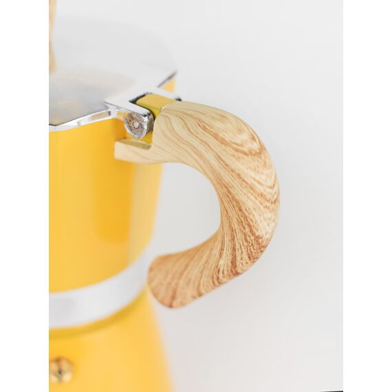 Gnali&Zani Venezia Гейзерная кофеварка на 6 чашек жёлтая, фото , изображение 3