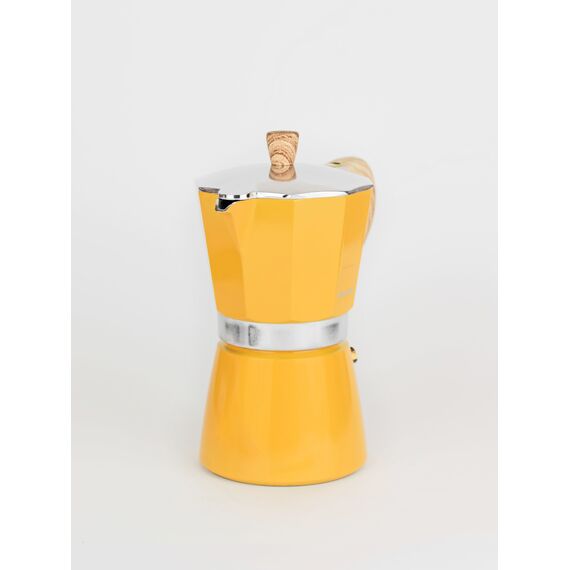 Gnali&Zani Venezia Гейзерная кофеварка на 6 чашек жёлтая, фото , изображение 4