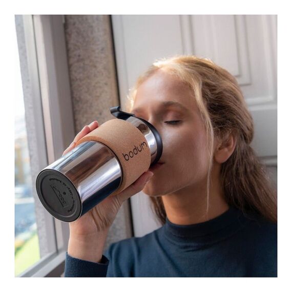 Bodum Travel Clip 11068-109s Дорожная термокружка 350 мл пробковый, фото , изображение 3