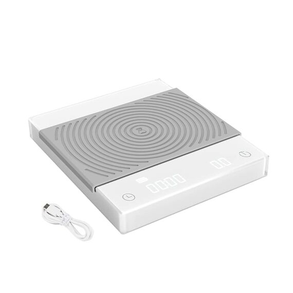 Timemore Black Mirror Basic Plus Весы для кофе белые, фото 