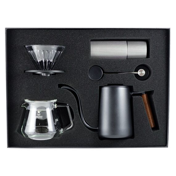 Timemore C3 Pour Over Set Fish Youth Kettle набор для заваривания кофе черный, фото , изображение 2