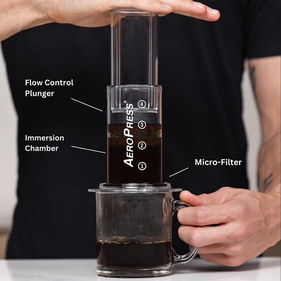Aerobie AeroPress Clear Кофеварка ручная, фото , изображение 4