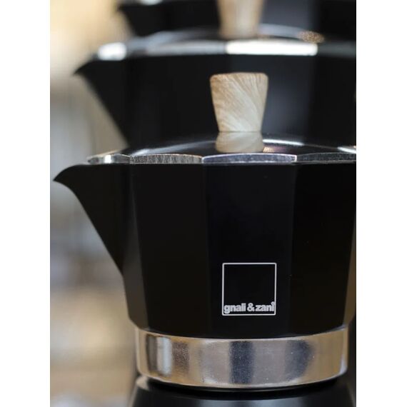 Gnali&Zani Venezia Гейзерная кофеварка на 3 чашки черная, фото , изображение 6