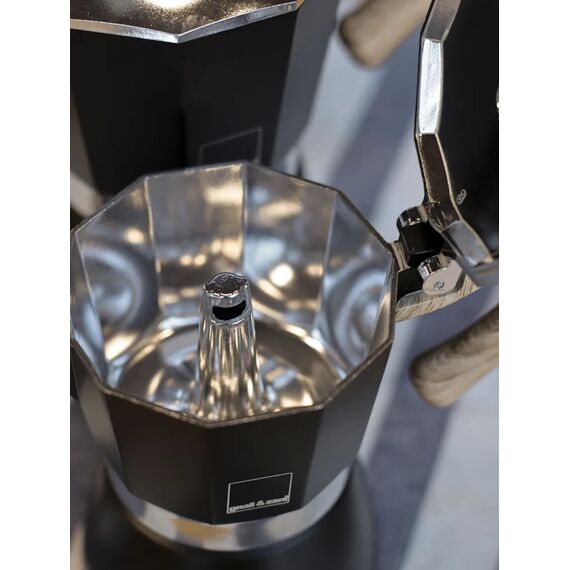 Gnali&Zani Venezia Гейзерная кофеварка на 6 чашек черная, фото , изображение 4