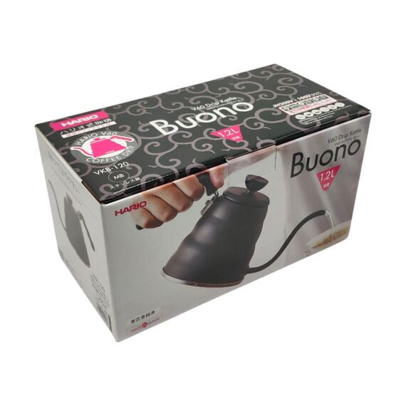 Hario VKB-120MB Buono V60 Coffee Drip Чайник 1.2 л черный, фото , изображение 4 Hario VKB-120MB Buono V60 Coffee Drip Чайник 1.2 л черный, фото , изображение 4