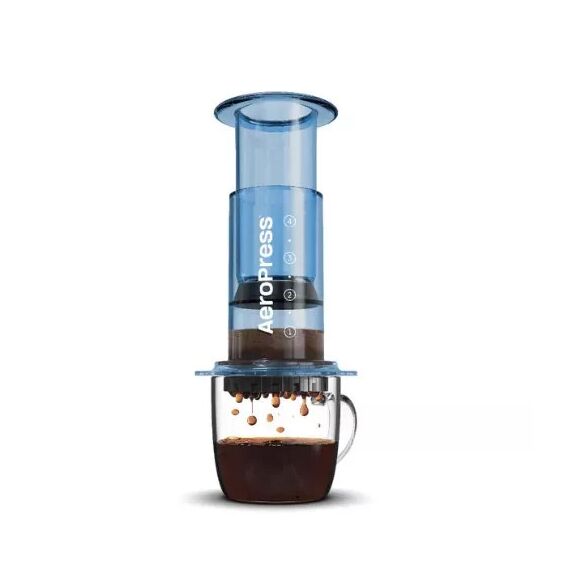 Aerobie AeroPress Clear Кофеварка ручная синяя, фото 