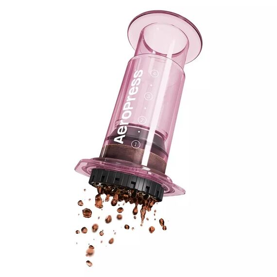 Aerobie AeroPress Clear Кофеварка ручная розовая, фото , изображение 2