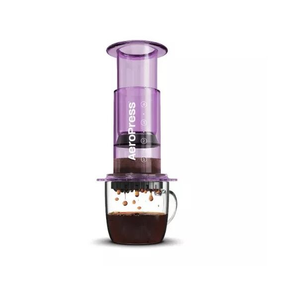Aerobie AeroPress Clear Кофеварка ручная фиолетовая, фото 