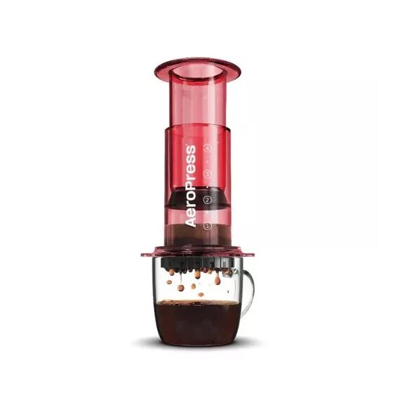 Aerobie AeroPress Clear Кофеварка ручная красная, фото 