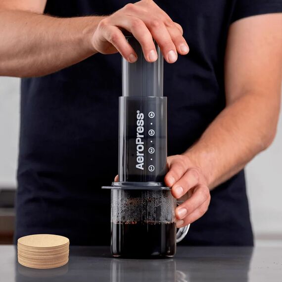 Aeropress Micro Filters Бумажные фильтры для Аэропресса натуральные 200 шт, фото , изображение 6