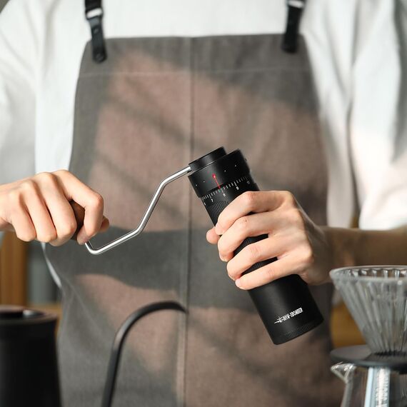 MHW-3BOMBER R3 Кофемолка ручная черная с ручкой из ореха, фото , изображение 6