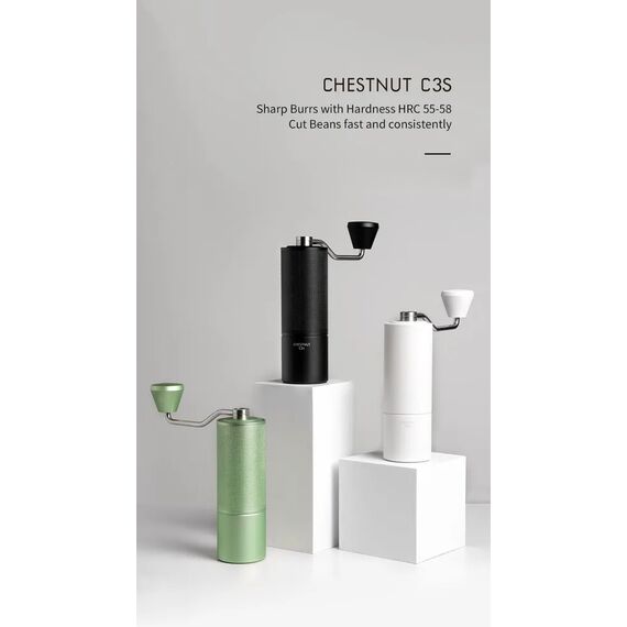 Timemore Chestnut C3s Кофемолка ручная белая, фото , изображение 9 Timemore Chestnut C3s Кофемолка ручная белая, фото , изображение 9